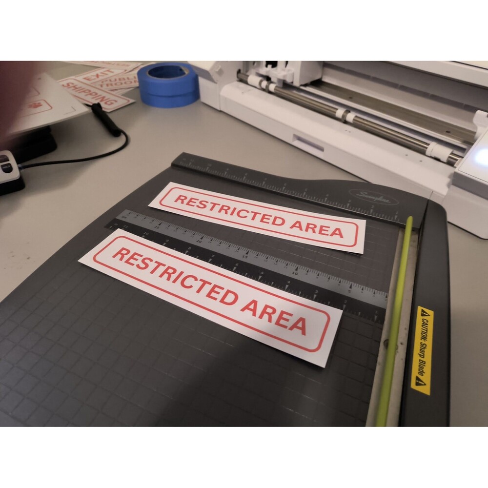 Restricted Area Warning Sticker Sign Decal Waterproof Vinyl (2 Pack) - Picture 2 of 3